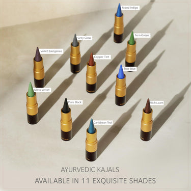 SoulTree Ayurvedic Kajal | Copper Tint Kajal 009 | Copper Shade | Enriched with 100% Organic Ghee, Almond Oil & Camphor | Soothe, Cool & Nourish Eyes | 3gm